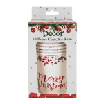 Christmas Paper Cups, 10 Piece - Size 8 x 9cm Christmas Paper Cups, 10 Piece - Size 8 x 9cm